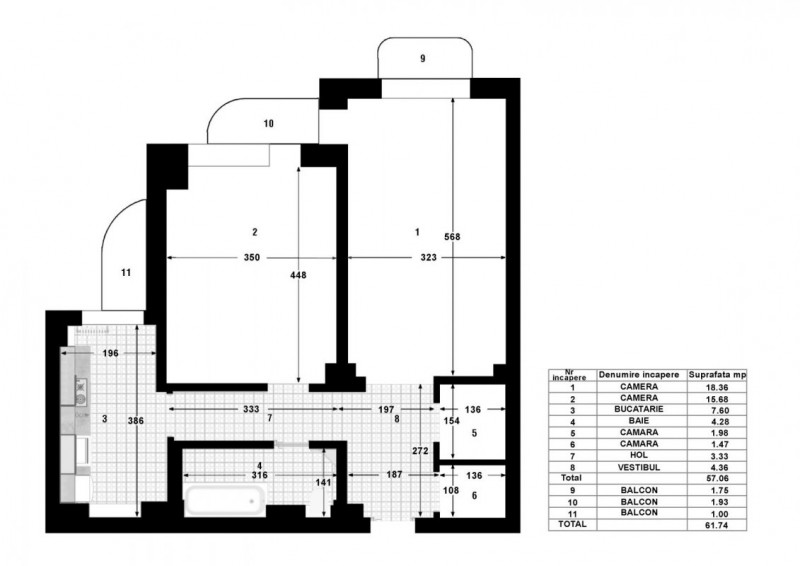 Bd. Unirii - Fantani, apartament luminos de 2 camere!